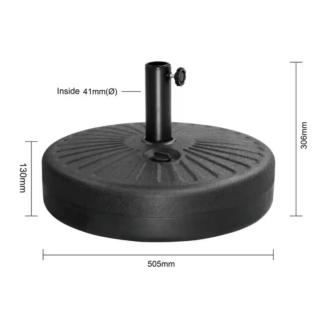 Bolero Parasol Base Black - 20Ltr - Image 5