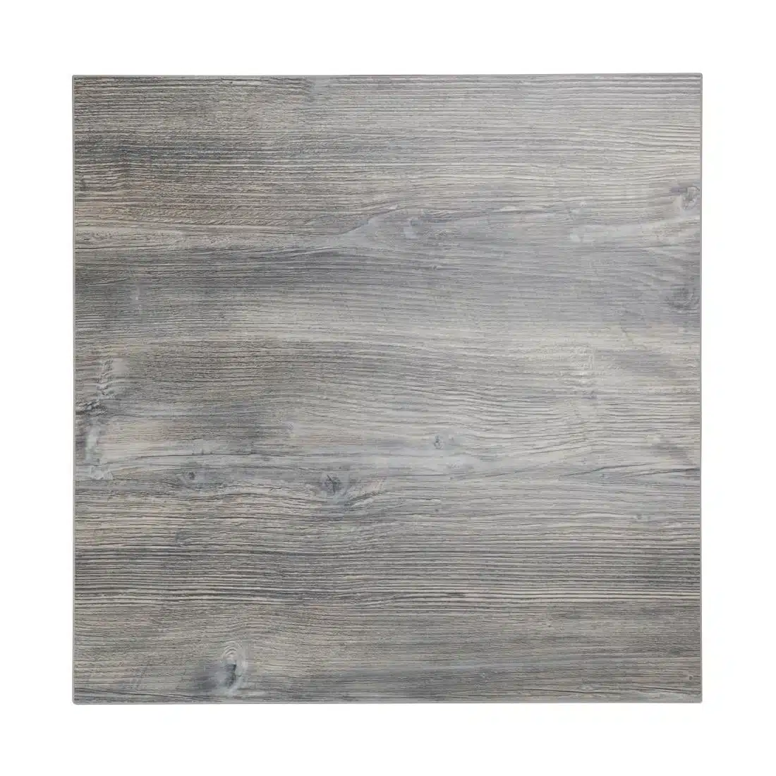 Bolero Pre-Drilled Square Melamine Table Top Ash Grey 600mm - Image 2