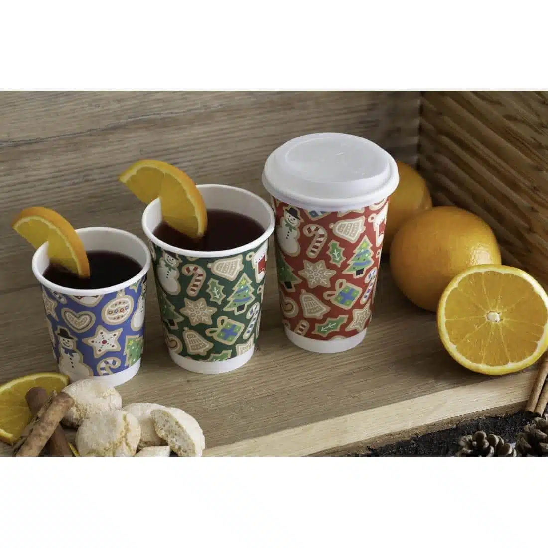 Vegware Double Wall Green Christmas Cup 89-Series 12oz (Pack of 500) - Image 3