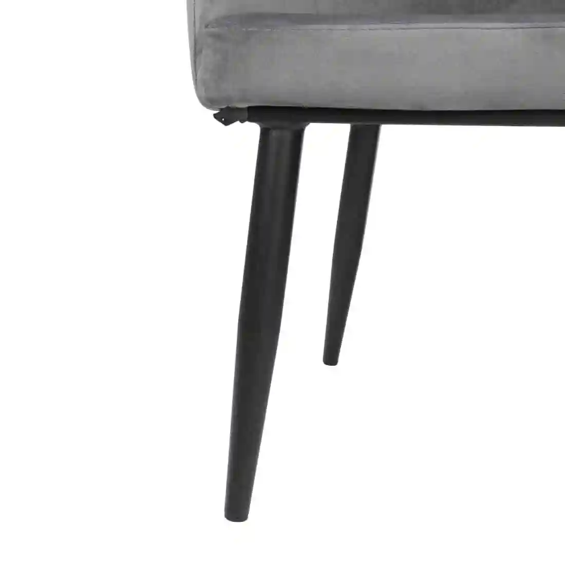 Bolero Lia Velvet Effect Chairs Grey (Set of 2) - Image 5