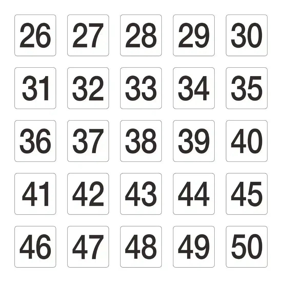 Plastic Table Number Inserts - Image 4