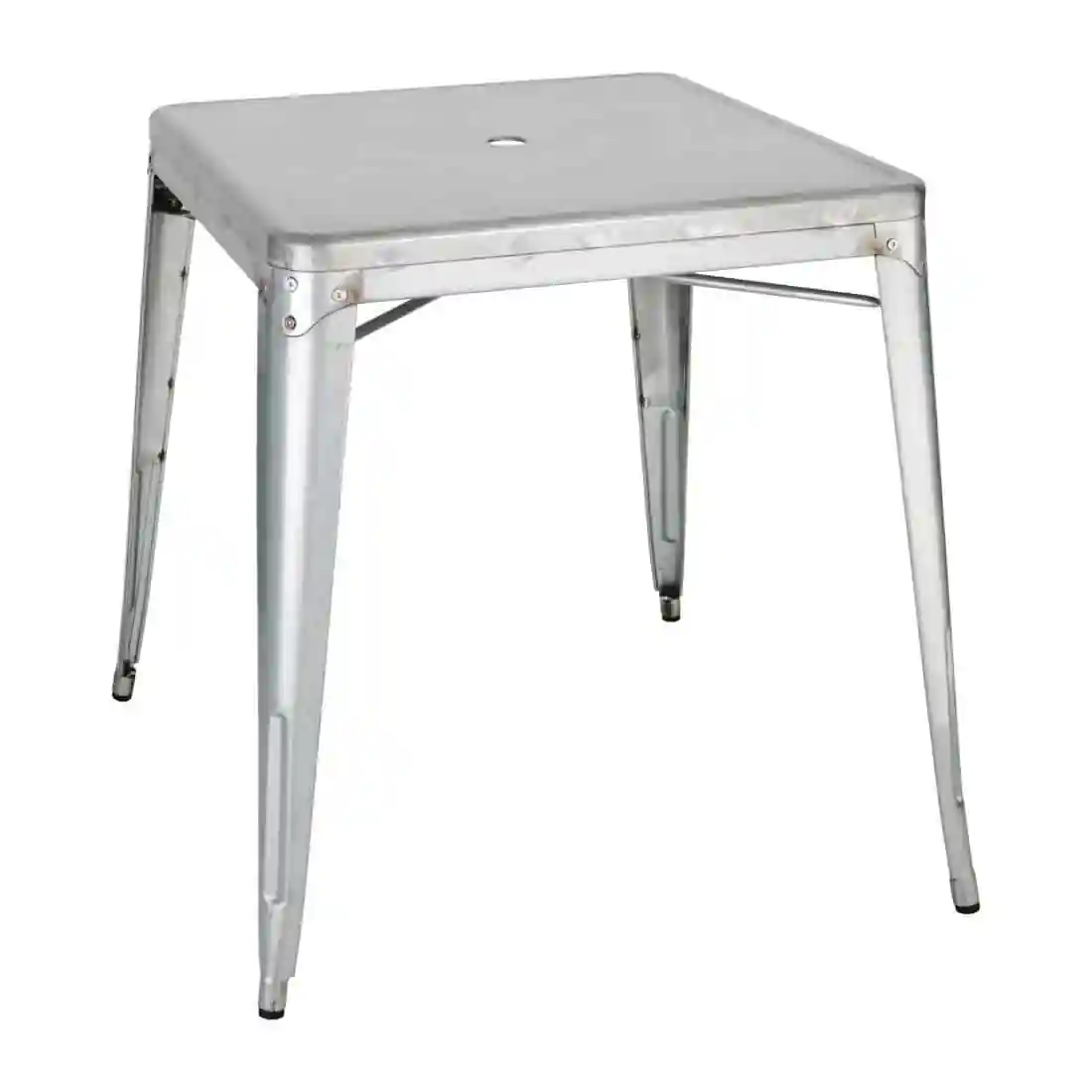 Bolero Bistro Galvanised Steel Square Table 668mm (Single) - Image 1