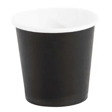 Fiesta Recyclable Espresso Cups Single Wall Black 112ml / 4oz (Pack of 50)