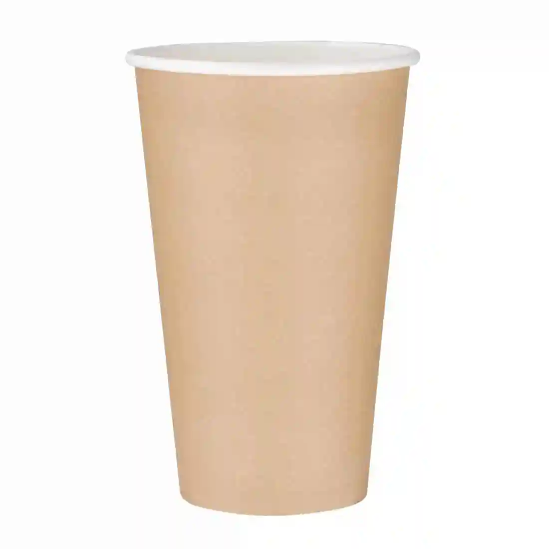Fiesta Recyclable Single Wall Takeaway Coffee Cups Kraft 455ml / 16oz (Pack of 50) - Image 1