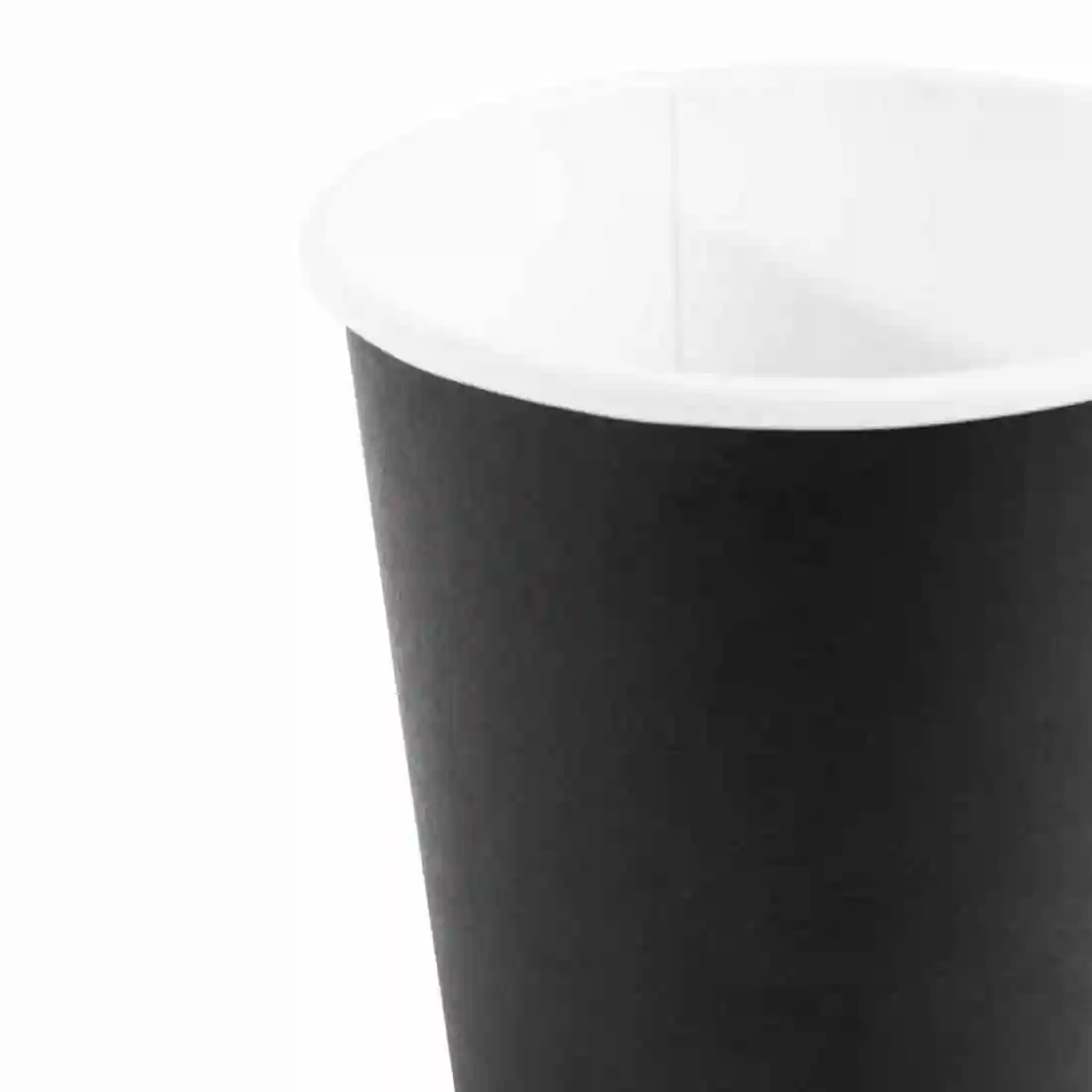 Fiesta Recyclable Coffee Cups Single Wall Black 225ml / 8oz (Pack of 50) - Image 4