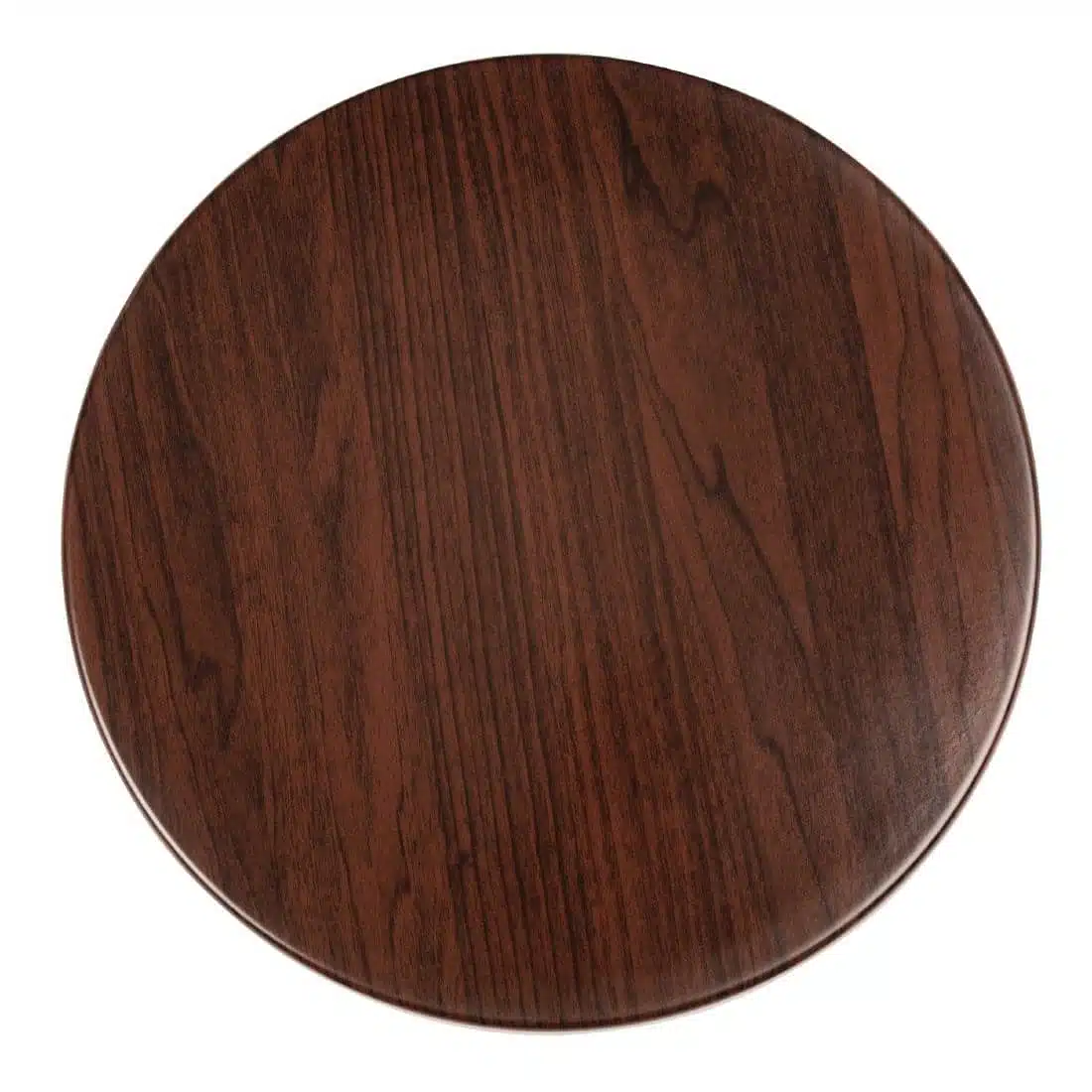 Bolero Pre-drilled Round Table Top Dark Brown 800mm - Image 1