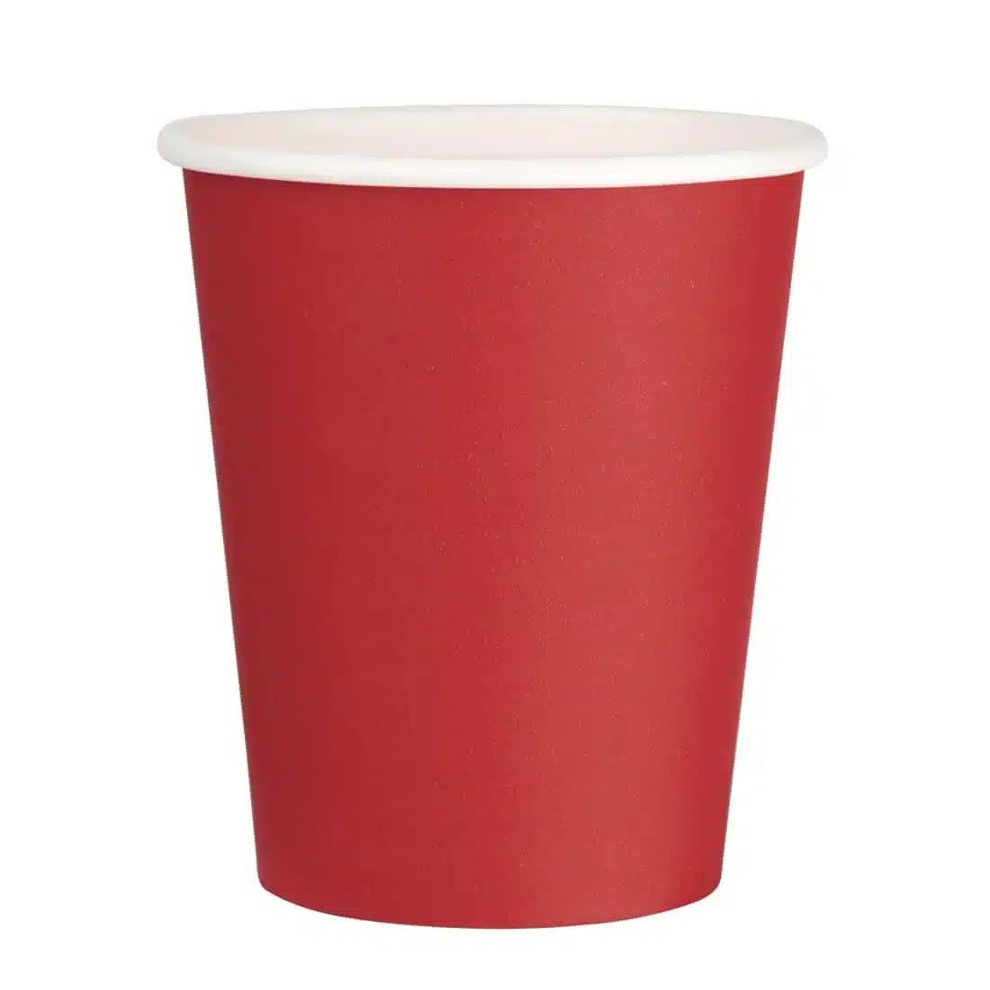 Fiesta Recyclable Single Wall Takeaway Coffee Cups Red 225ml / 8oz (Pack of 1000) - Image 1