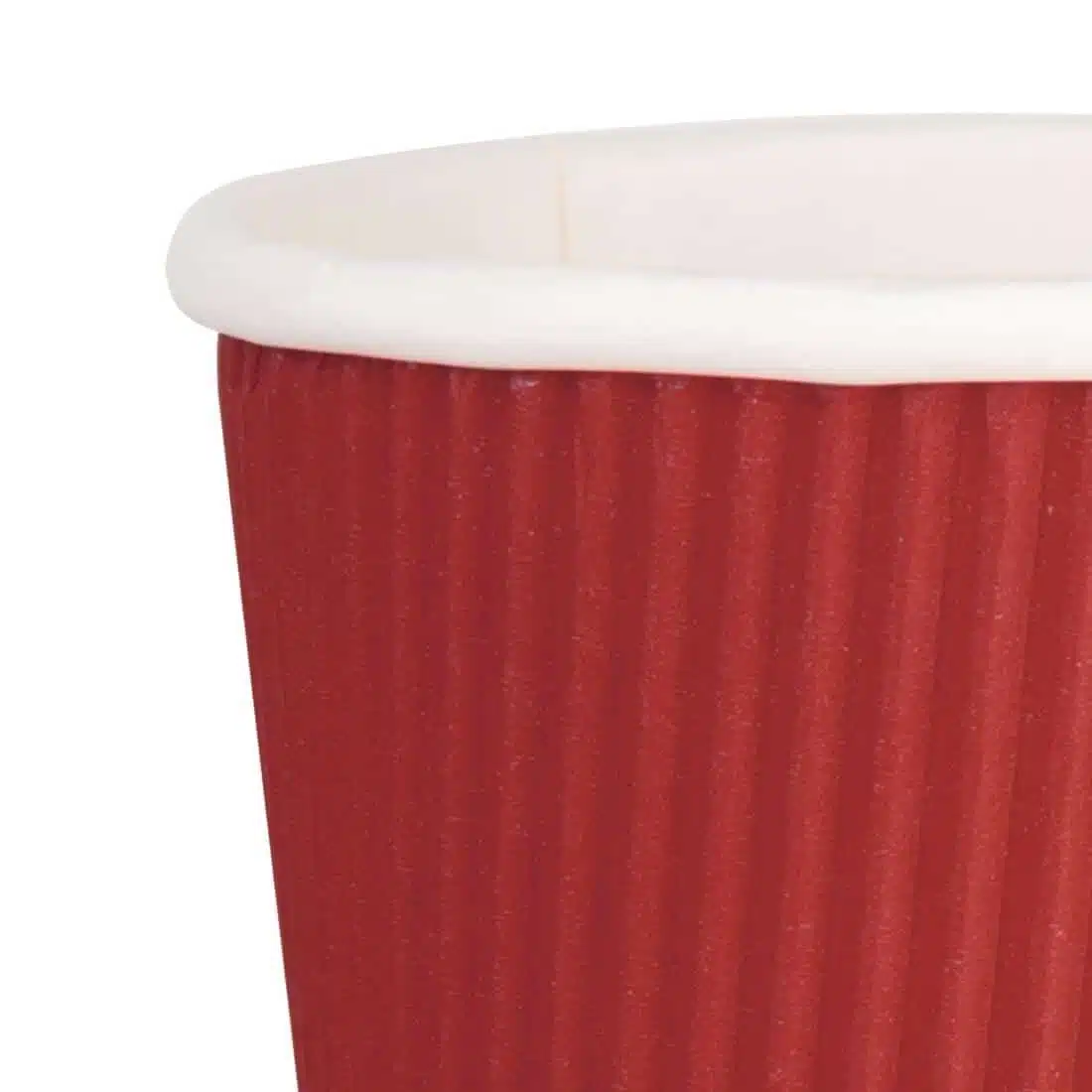 Fiesta Recyclable Coffee Cups Ripple Wall Red 225ml / 8oz (Pack of 500) - Image 5