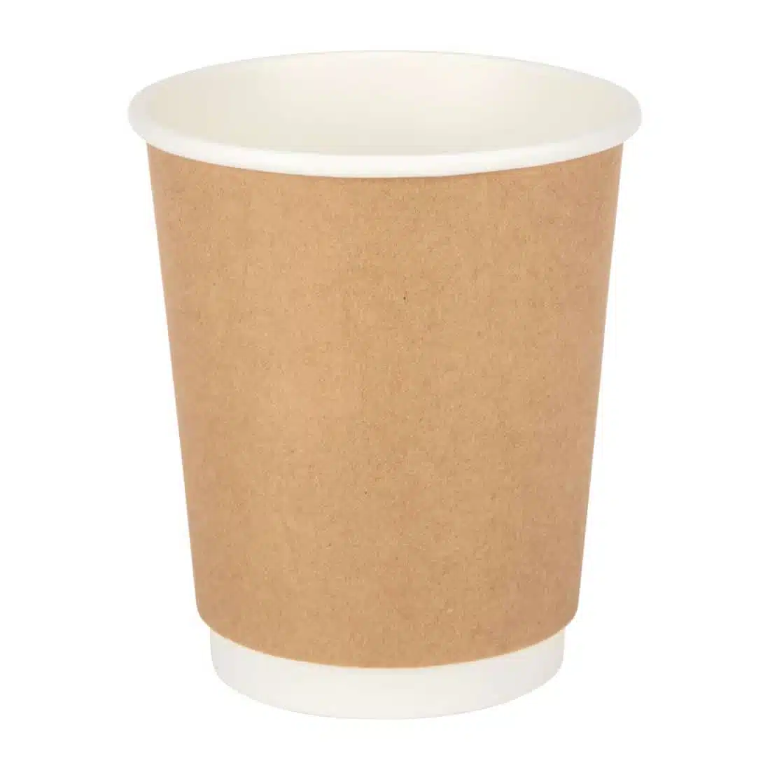 Fiesta Recyclable Coffee Cups Double Wall Kraft 225ml / 8oz (Pack of 25) - Image 1