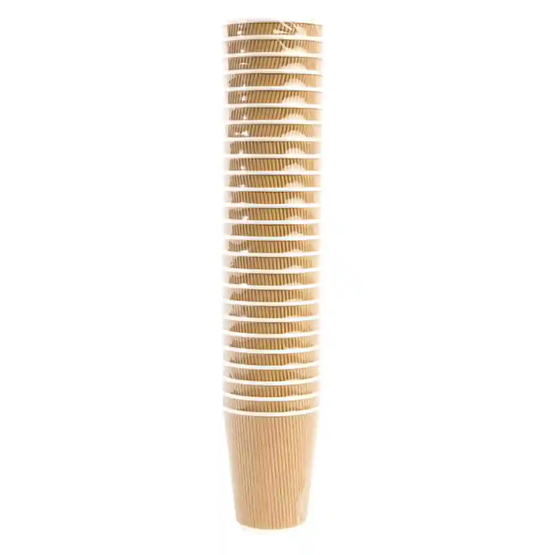 Fiesta Recyclable Coffee Cups Ripple Wall Kraft 340ml / 12oz (Pack of 25) - Image 6