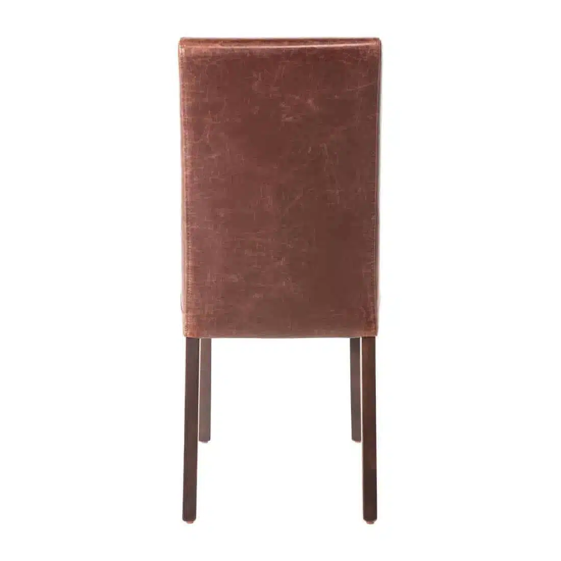 Bolero Faux Leather Dining Chair Antique Brown (Pack of 2) - Image 4