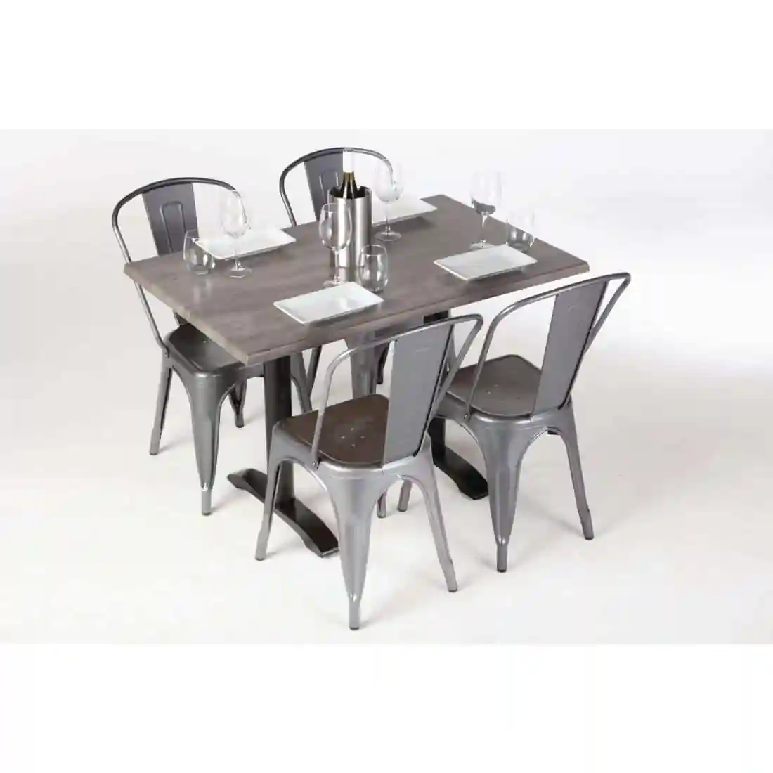 Werzalit Rectangular 1100x700mm Table Top Ponderosa Grey - Image 7