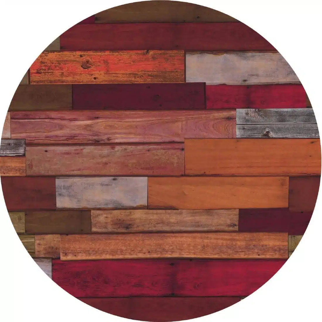 Werzalit Pre-drilled Round Table Top Blanchas Red 700mm - Image 1