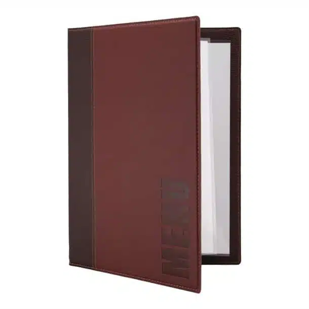Securit Contemporary Menu Cover Bordeaux A4 - Image 5