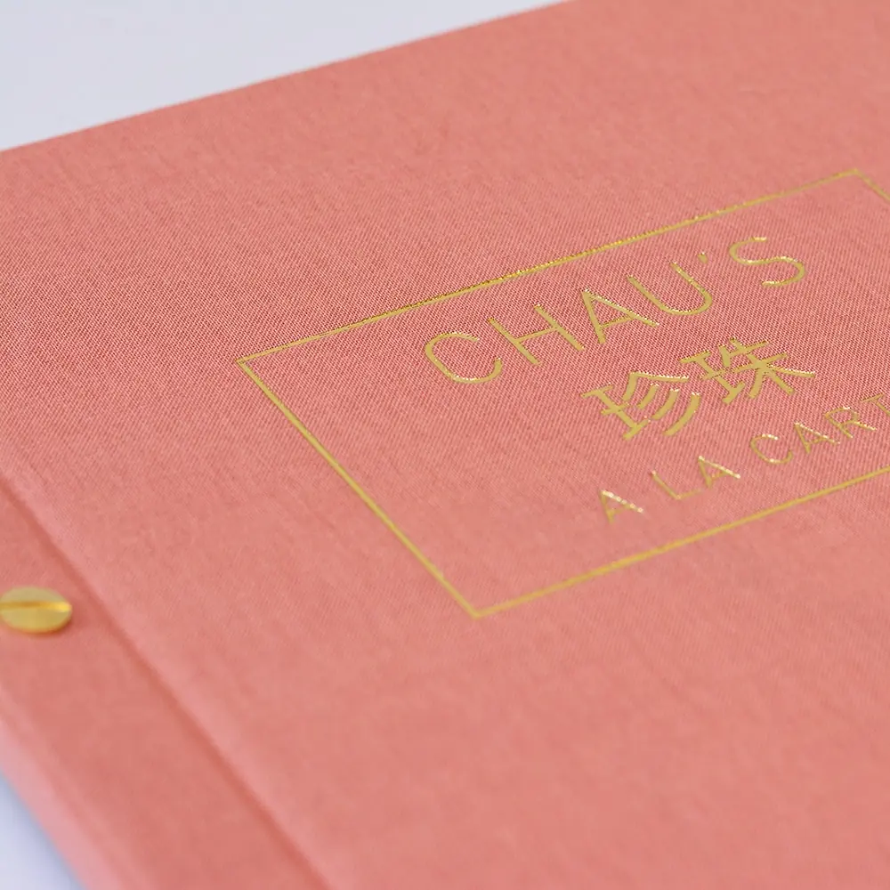Hessian Menu Covers