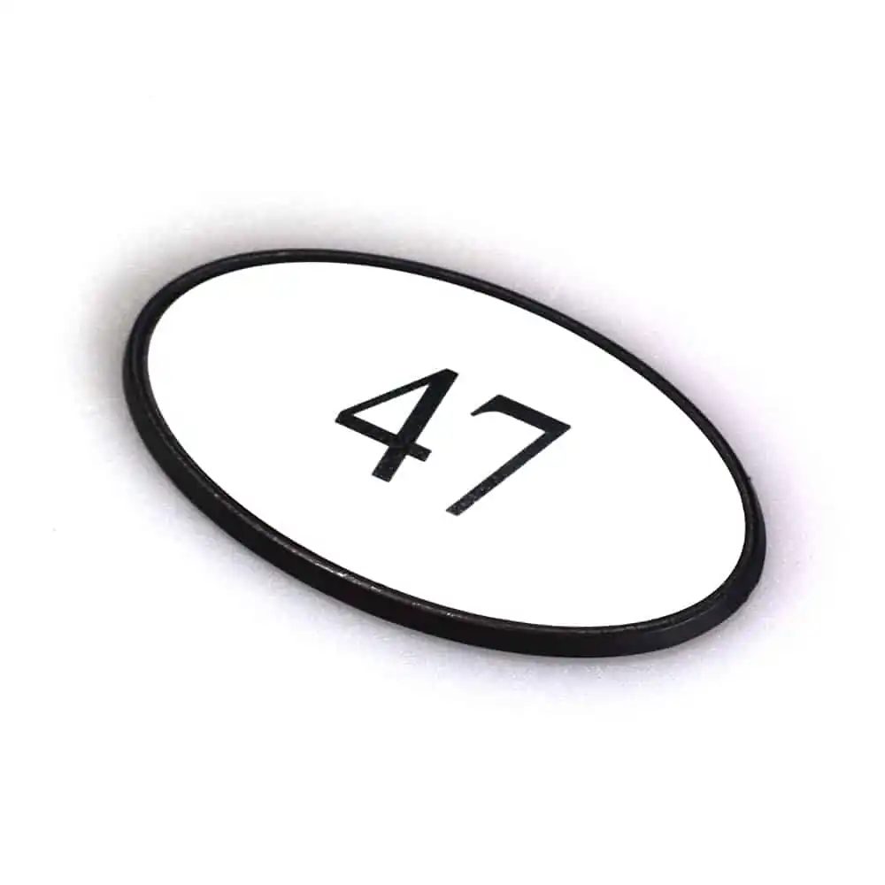Hotel Door Number - Oval