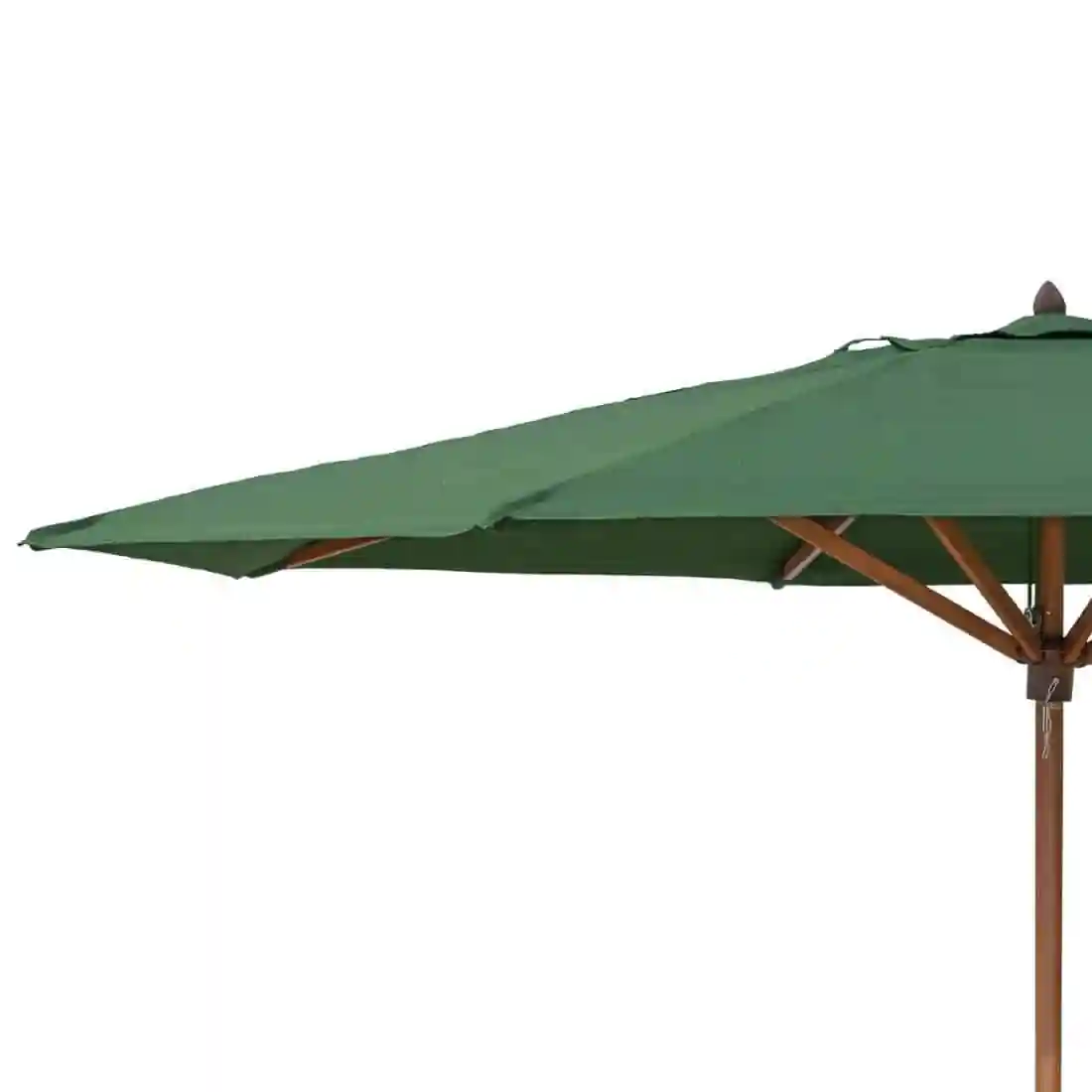 Rowlinson Willington Wooden Parasol Green 2.7m with Base 15kg - Image 3