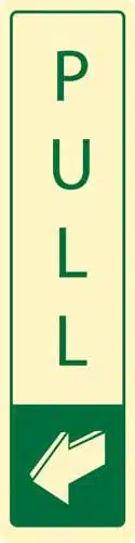 Verticle Pull Sign - Metal Door Signs