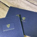Blue Vivella Menu Cover