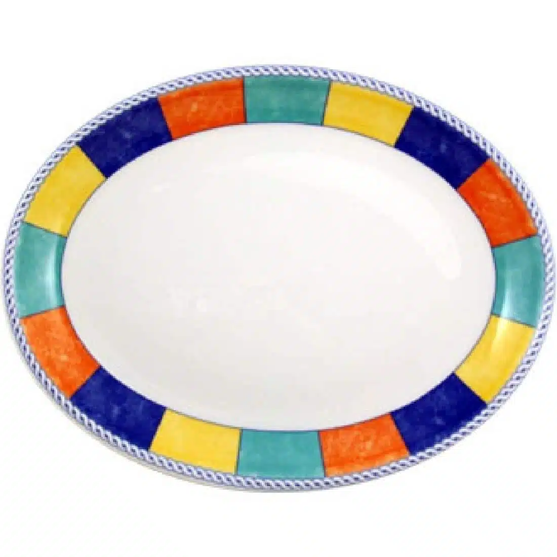 Churchill New Horizons Chequered Border Oval Platters 305mm