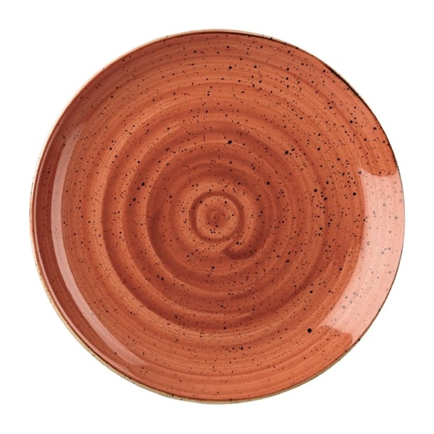 Churchill Stonecast Coupe Plates Spiced Orange 288mm (12 Pack)