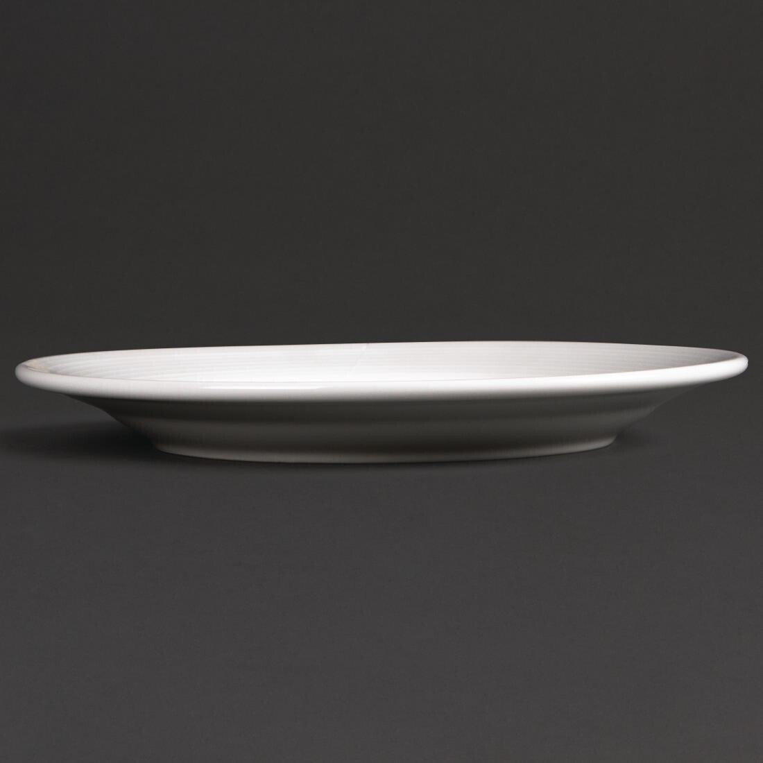 Olympia Linear Wide Rimmed Plates 200mm