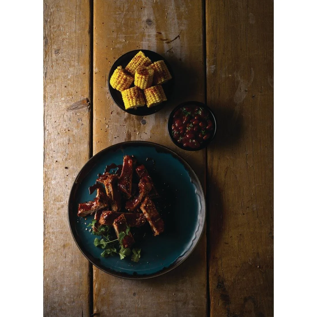 Dudson Harvest Coupe Plates Blue 324mm (6 Pack) - Image 2