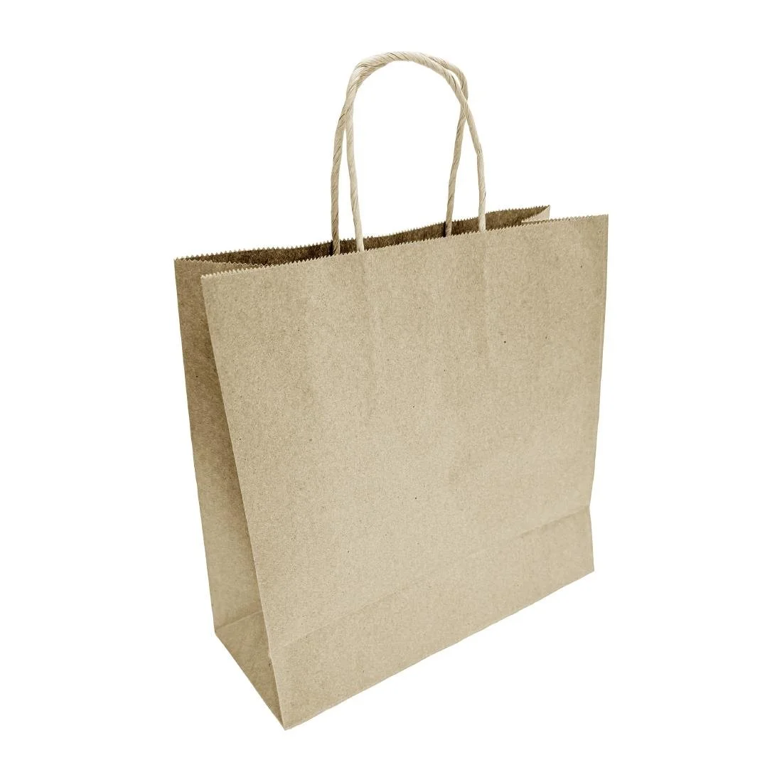Fiesta Recyclable Twist Handle Brown Paper Bags Small (250 Pack) - Image 1