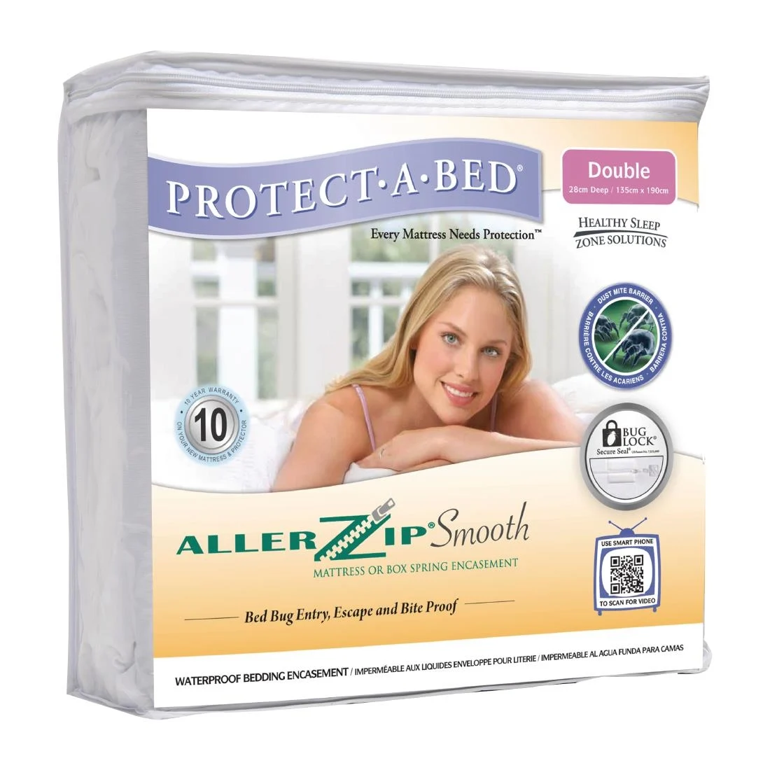 Mitre Comfort Allerzip Smooth Mattress Protector Single