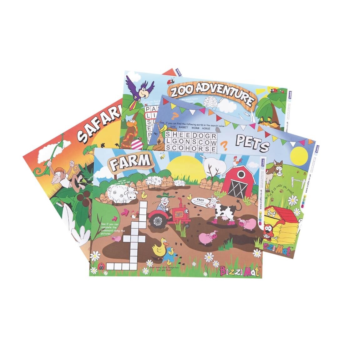 Crafti's Kids Activity Sheet Assorted Designs Pack of 500