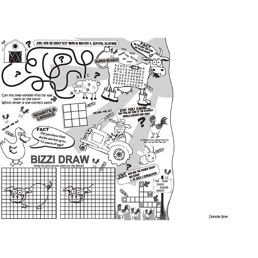 Crafti's Kids Activity Sheet Assorted Designs Pack of 500