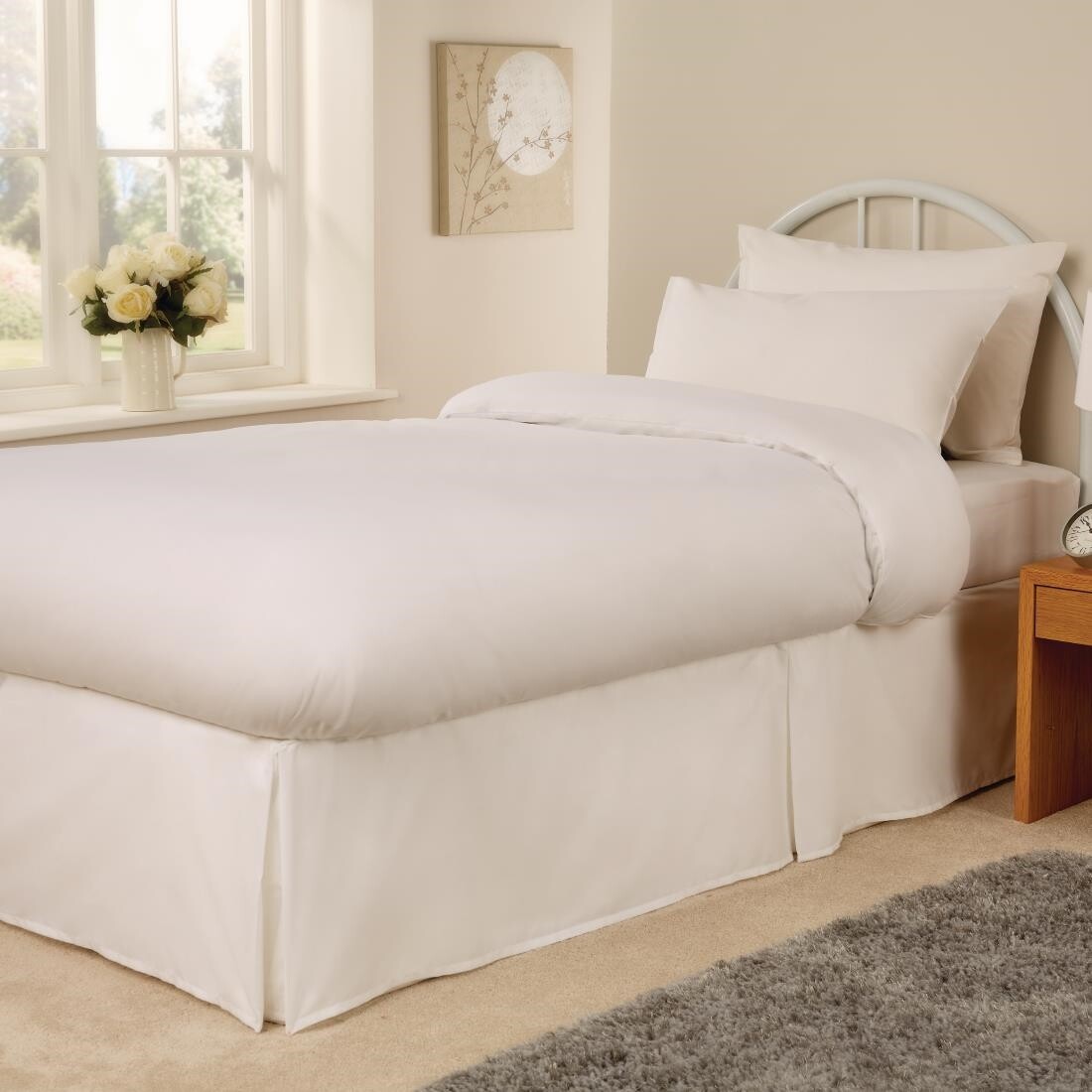 Mitre Essentials Spectrum Flat Sheet White Single