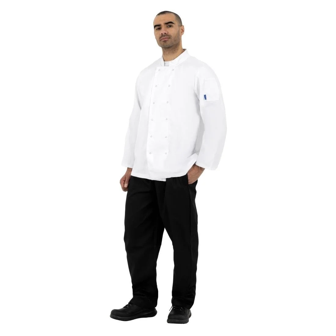 Whites Vegas Unisex Chef Jackets Long Sleeve White (5 Pack) - Image 5