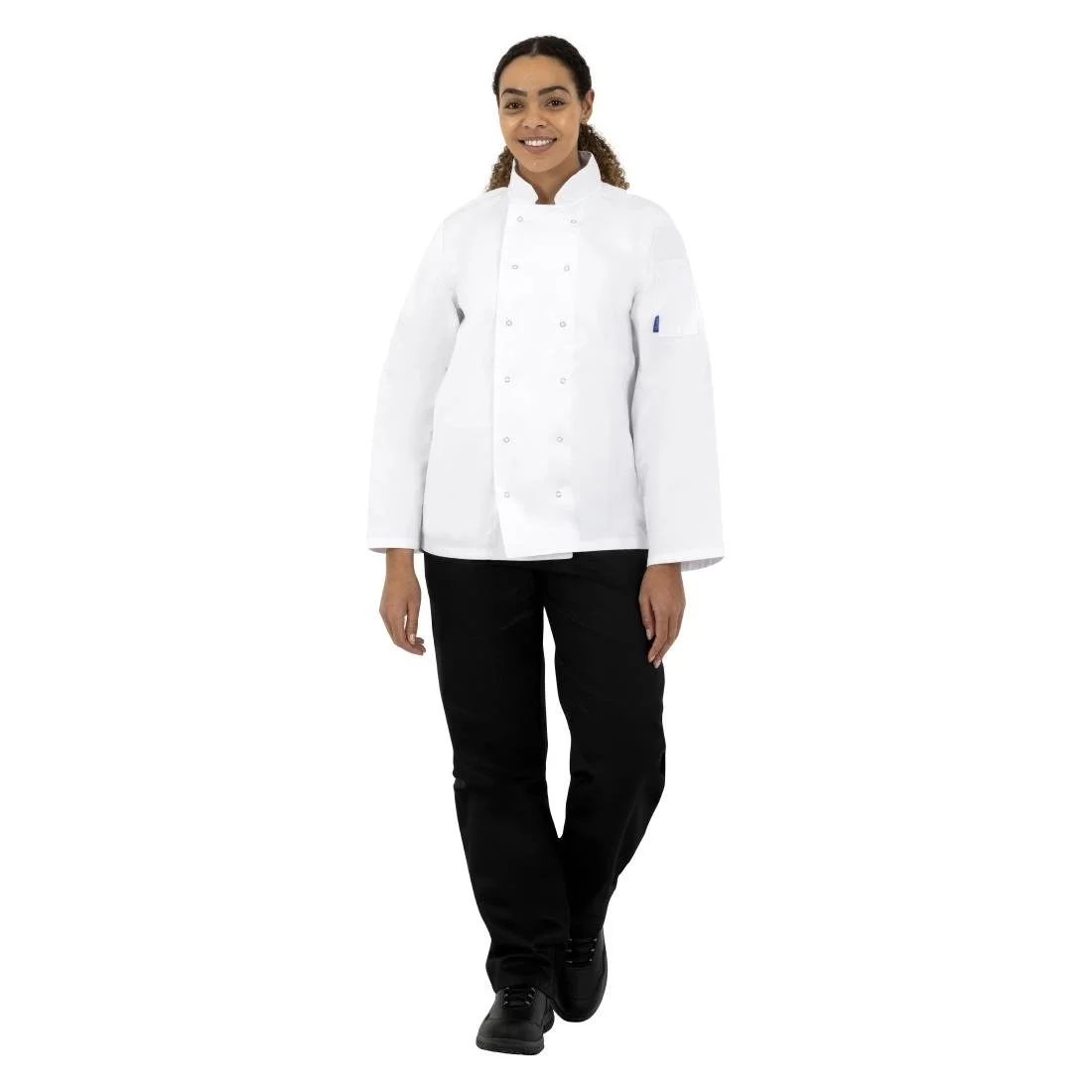 Whites Vegas Unisex Chef Jackets Long Sleeve White (5 Pack) - Image 3