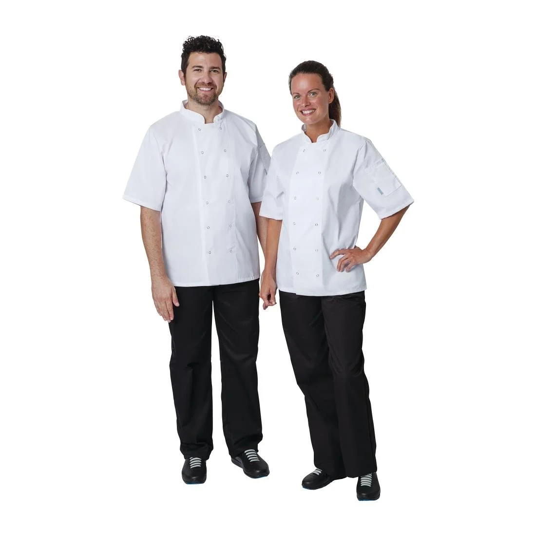 Whites Vegas Unisex Chef Jacket Short Sleeve White - Image 6