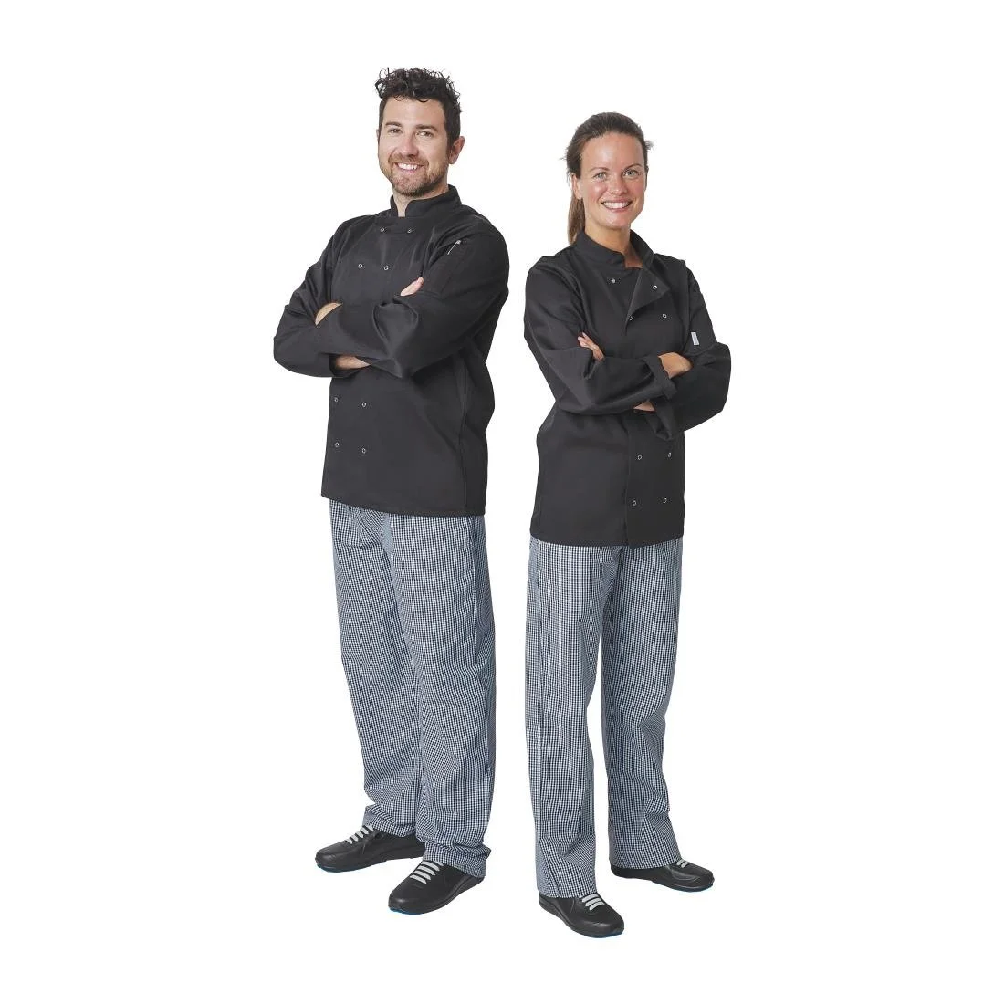Whites Vegas Unisex Chef Jacket Long Sleeve Black - Image 6