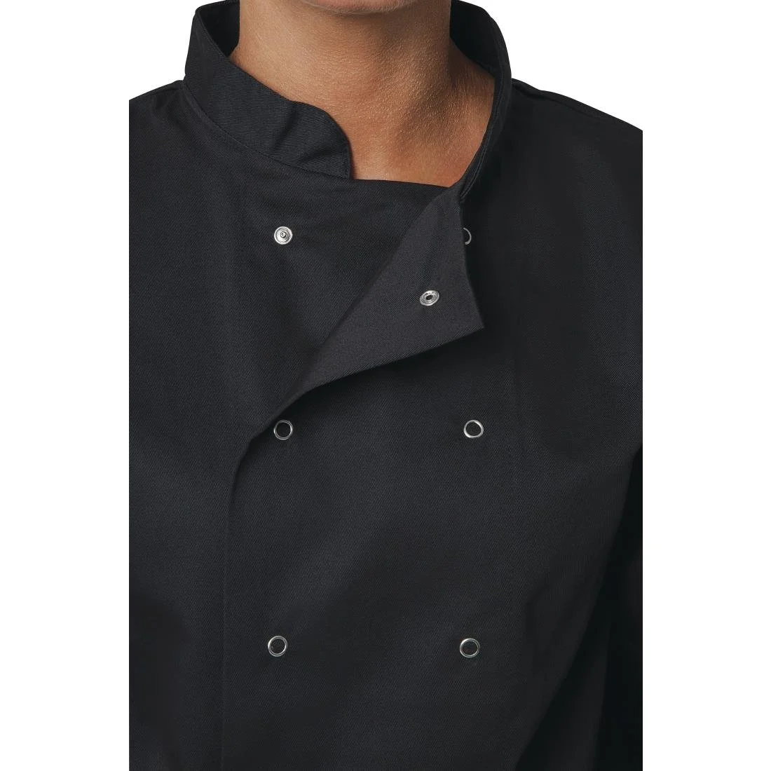 Whites Vegas Unisex Chef Jacket Long Sleeve Black - Image 7