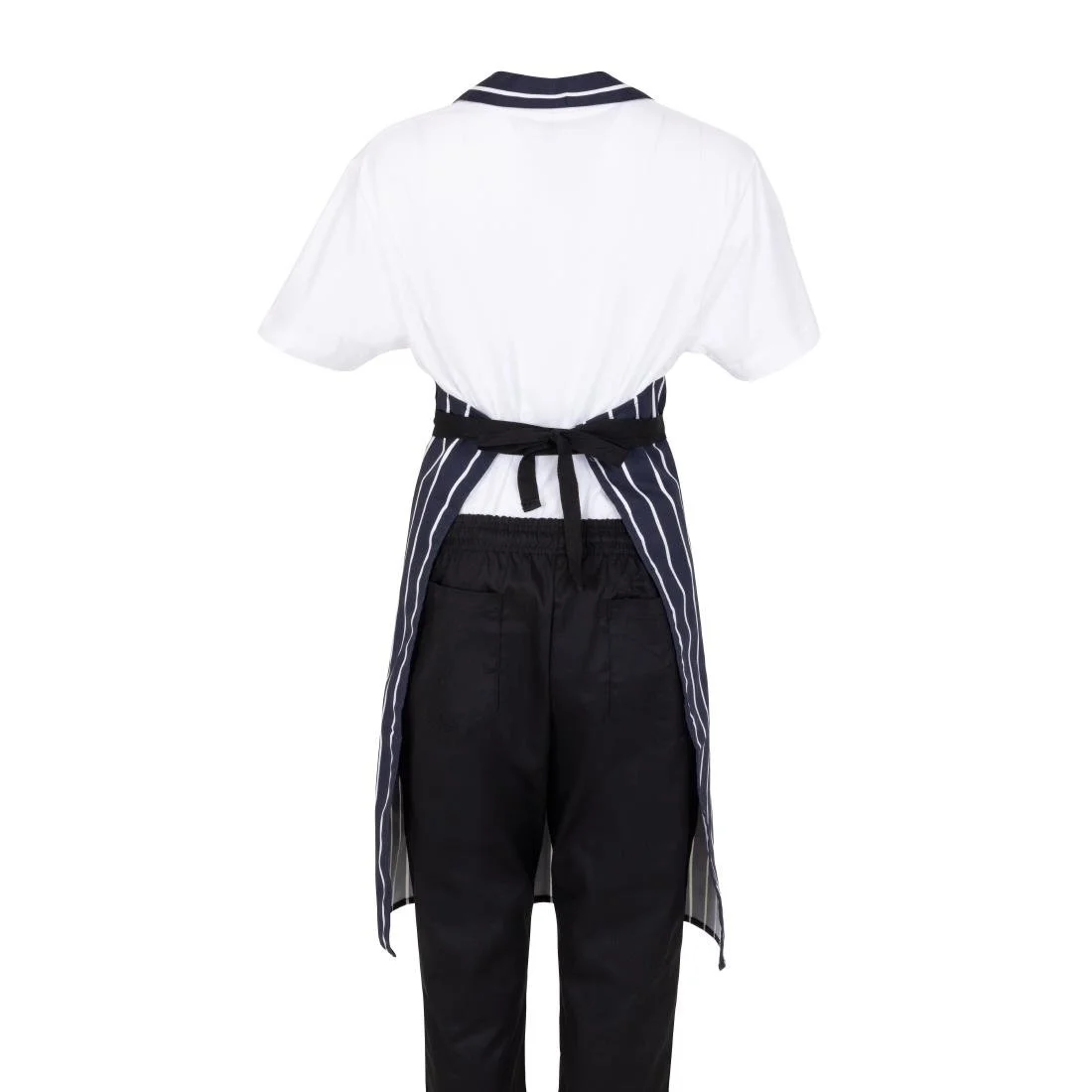 Whites Butchers Stripe Bib Aprons Blue/White (5 Pack) - Image 6