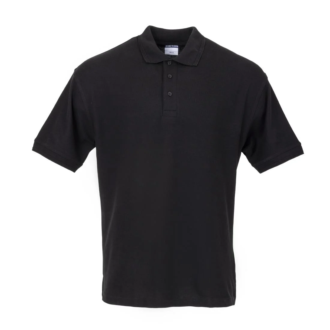 Portwest Unisex Polo Shirt Black - Image 1