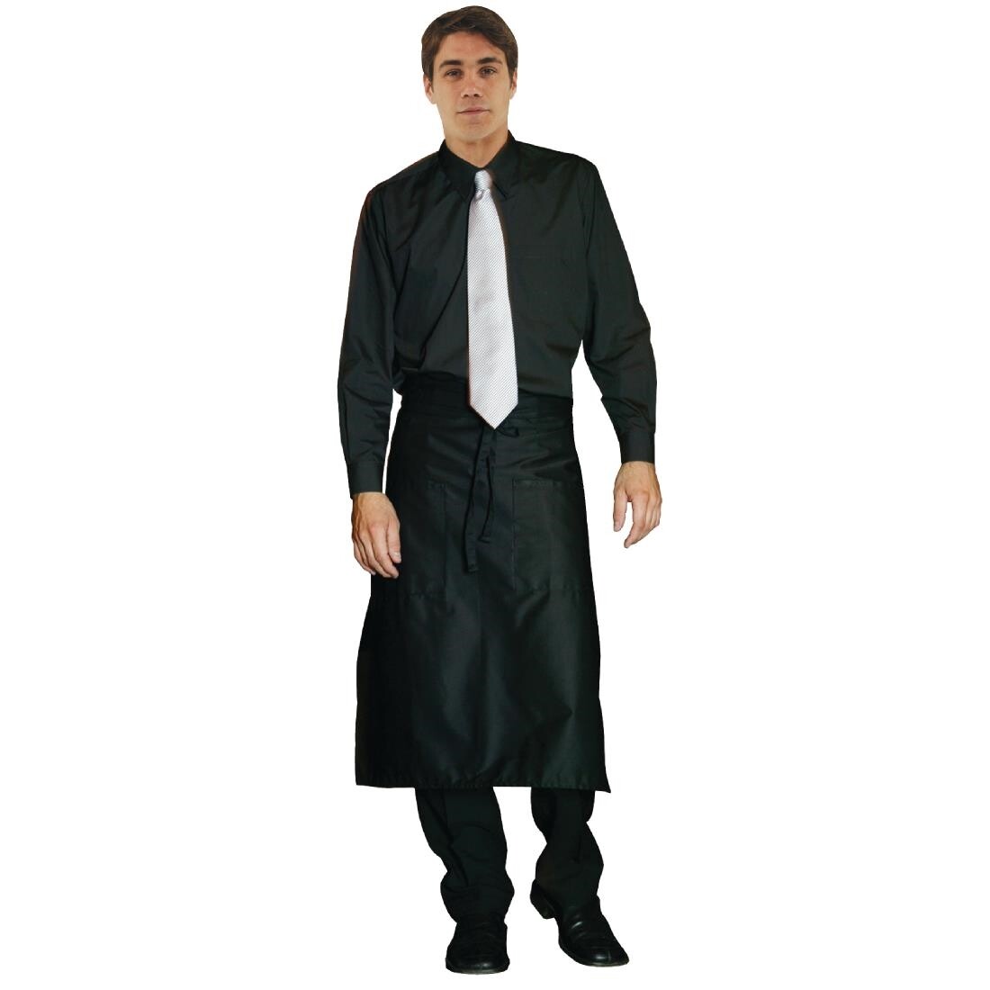 Uniform Works Unisex Long Sleeve Dress Shirt Black M