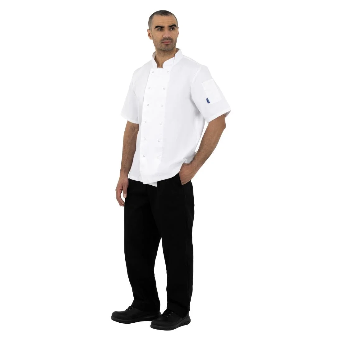 Whites Boston Unisex Chef Jackets Short Sleeve White (5 Pack) - Image 2