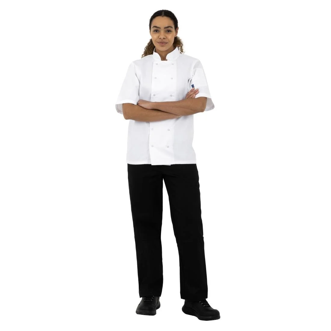 Whites Boston Unisex Chef Jackets Short Sleeve White (5 Pack) - Image 4