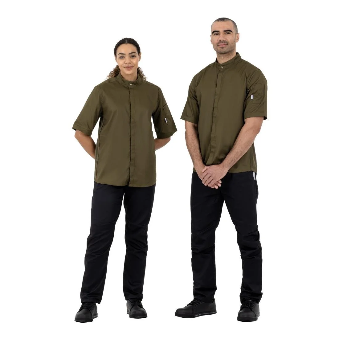 Southside Band Collar Unisex Chef Jacket - Image 2