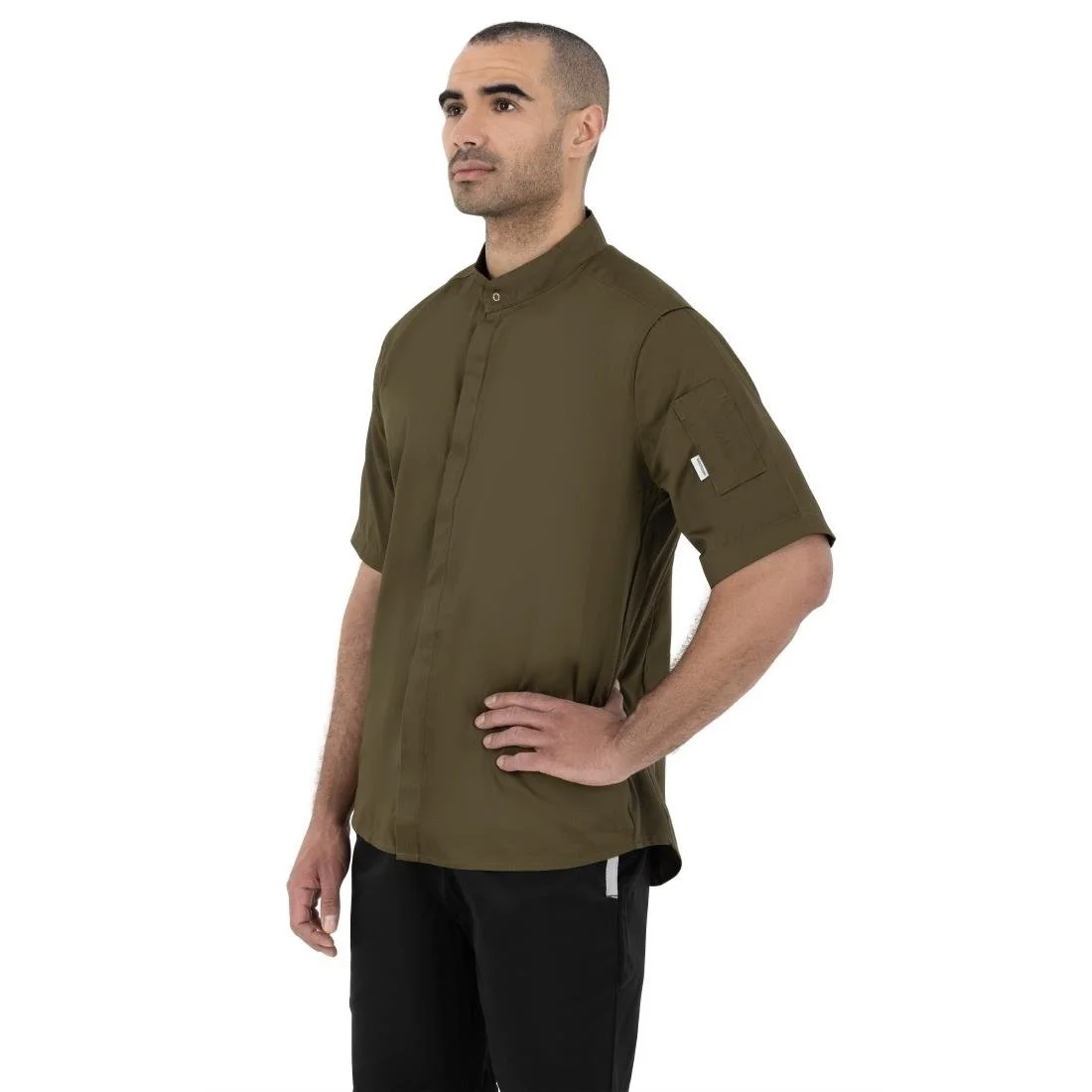 Southside Band Collar Unisex Chef Jacket - Image 3