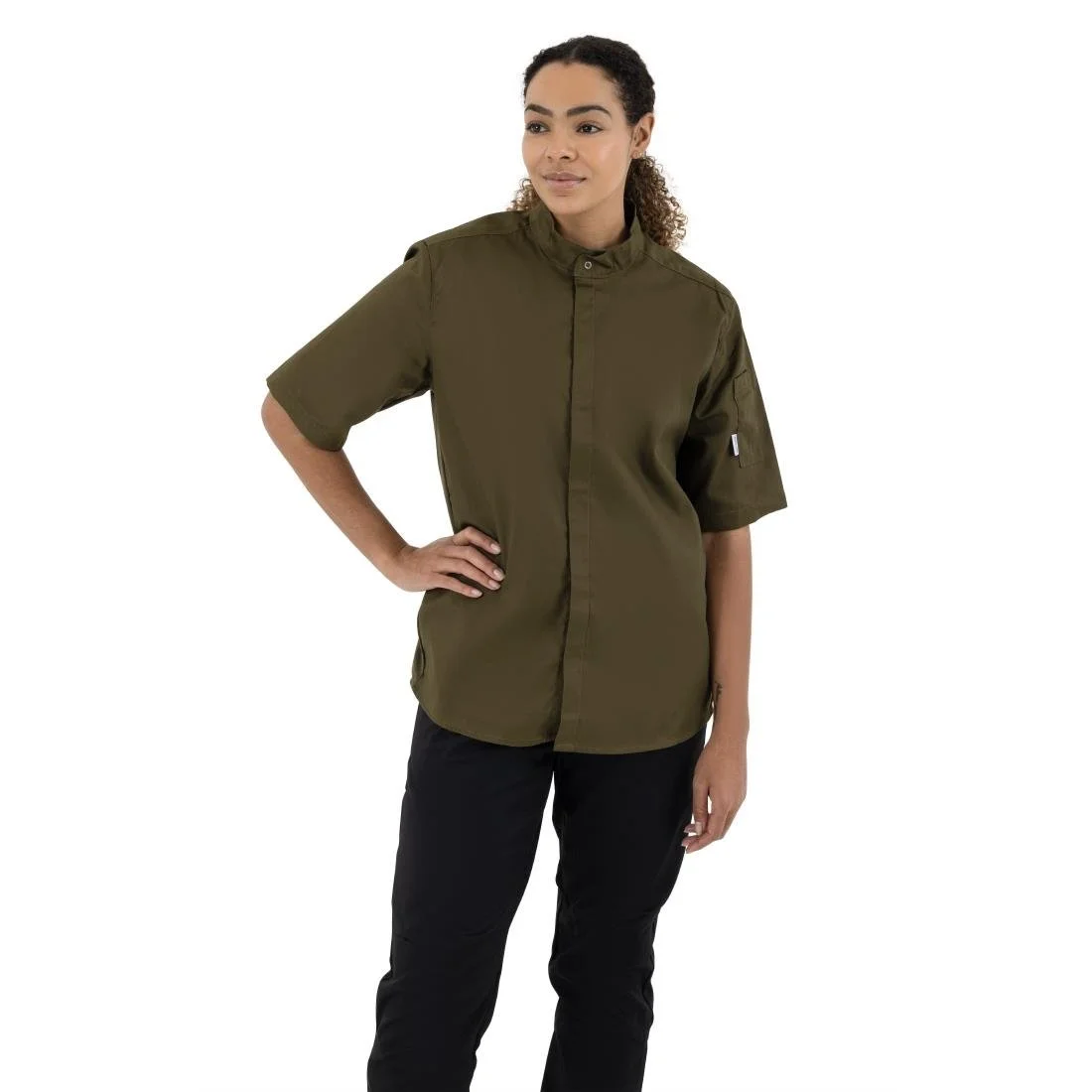 Southside Band Collar Unisex Chef Jacket - Image 4