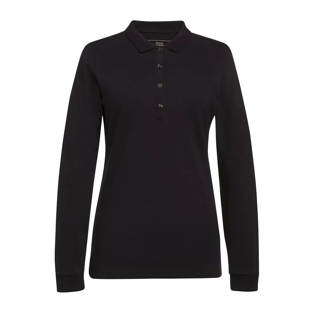 Brook Taverner Anna Women's Black Long Sleeve Polo - Image 1