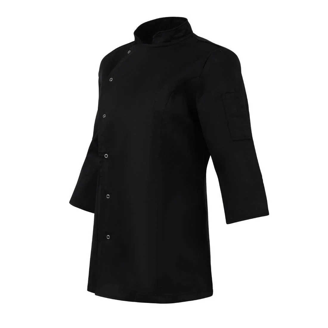 Whites Womens Fitted Chef Jacket Black - Image 2