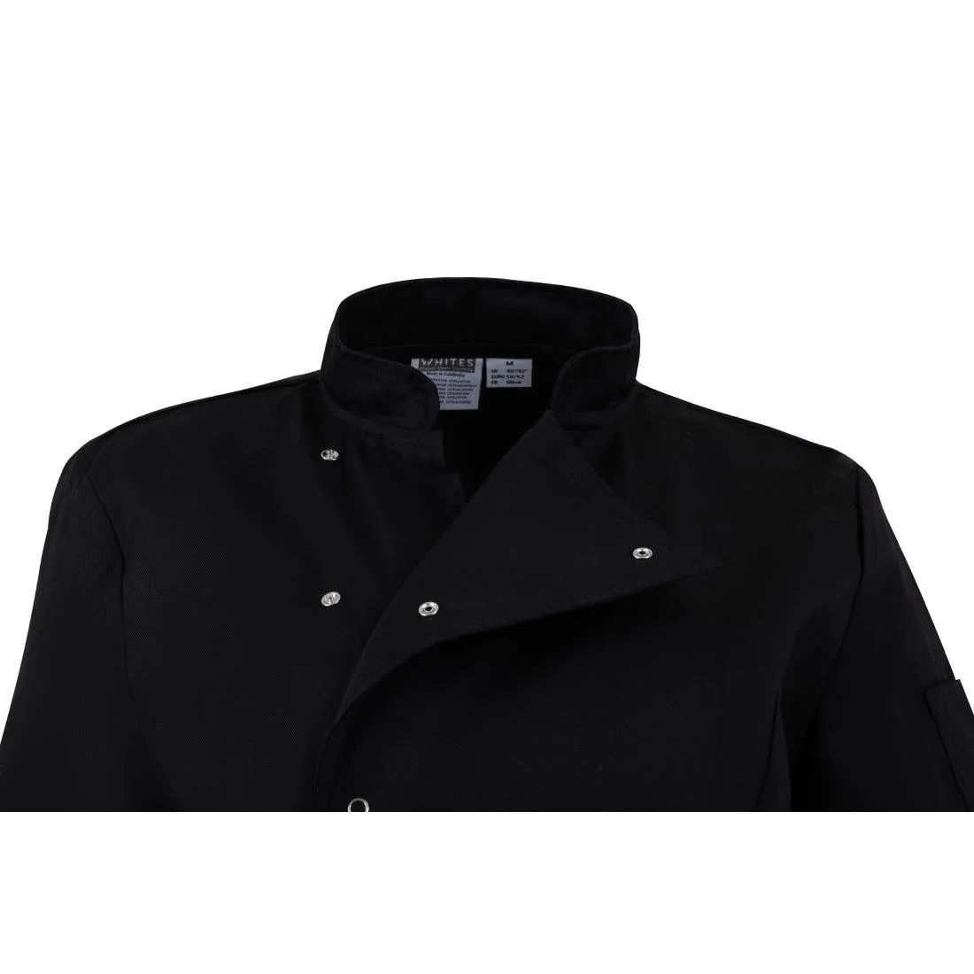 Whites Womens Fitted Chef Jacket Black - Image 5