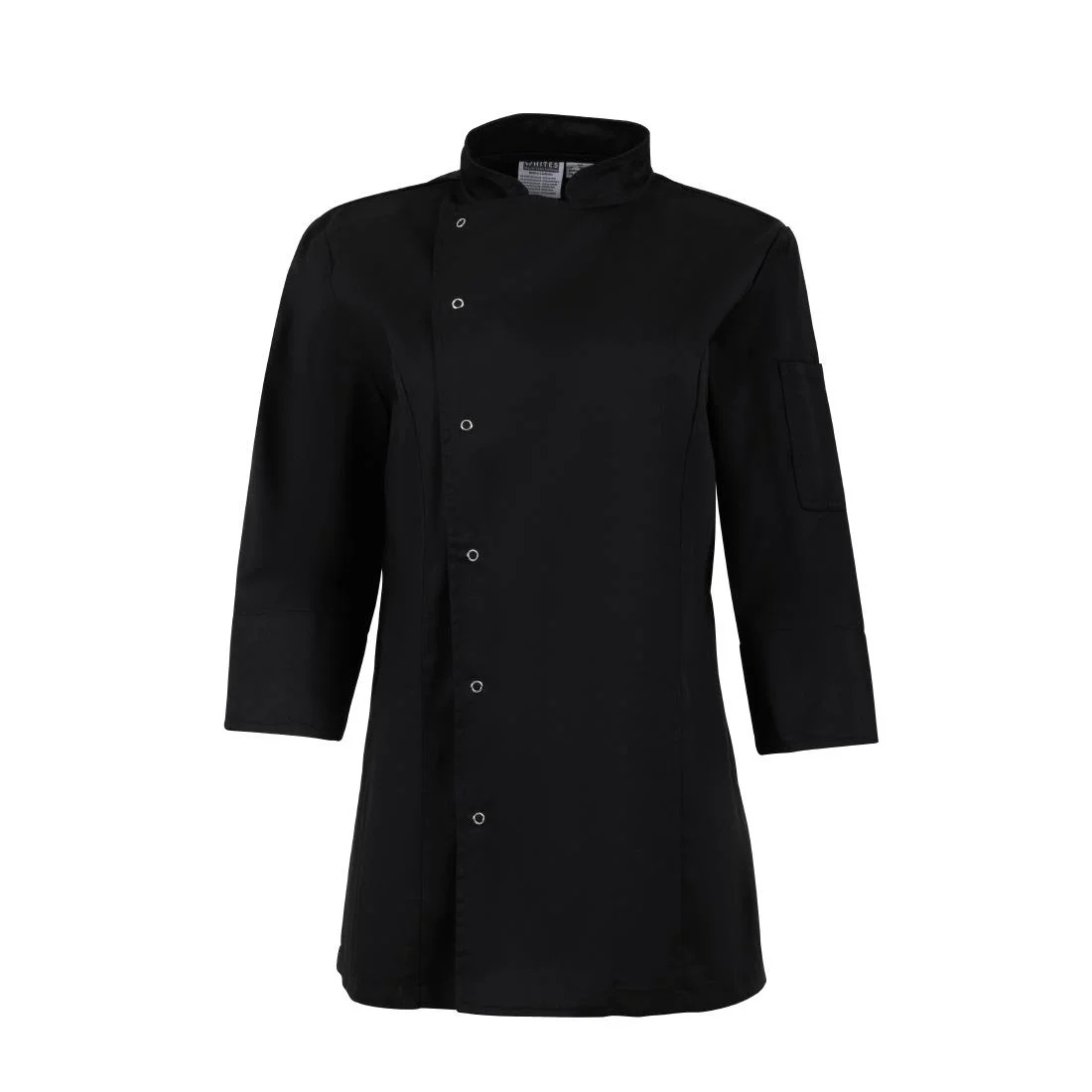 Whites Womens Fitted Chef Jacket Black - Image 1