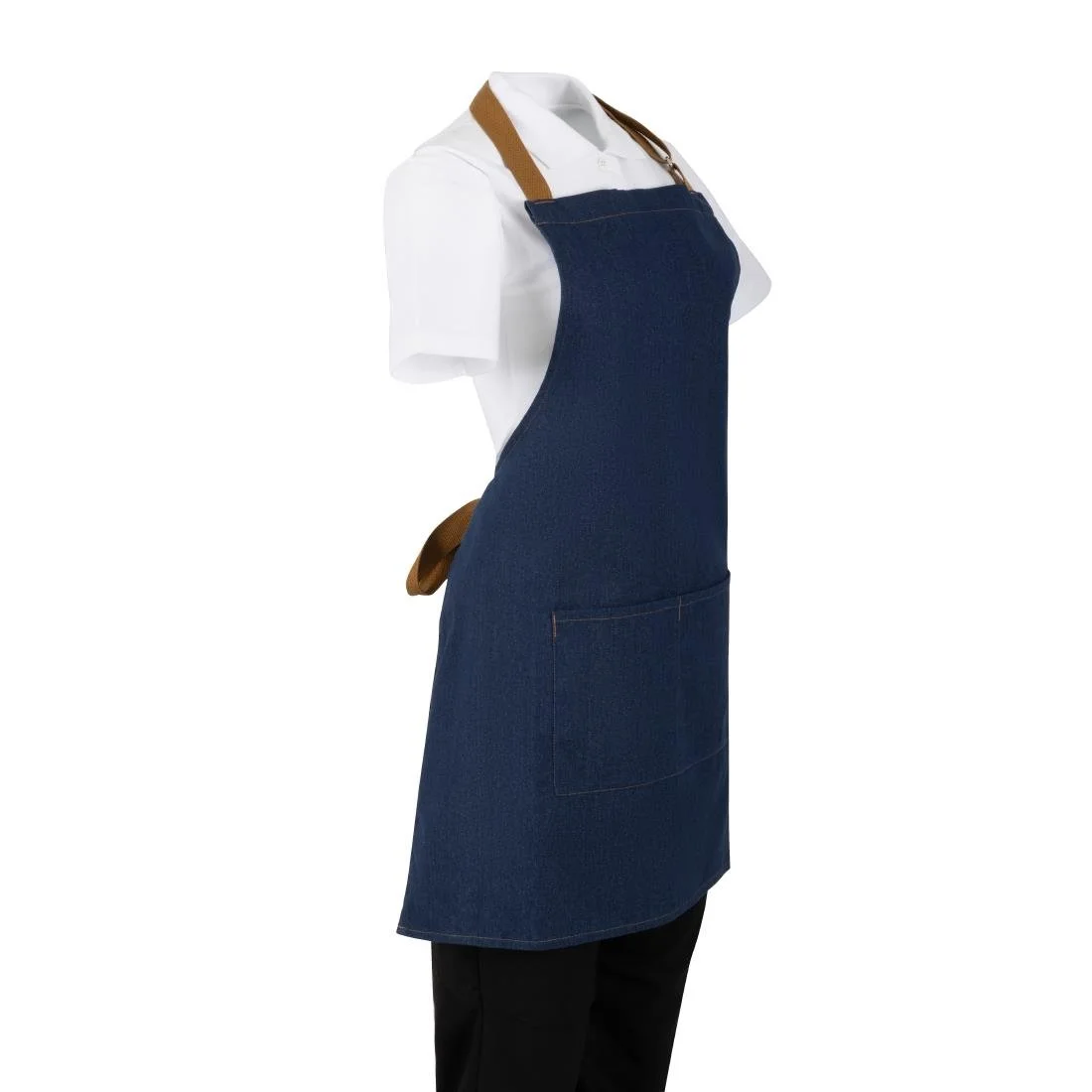 Southside Denim Short Bib Apron Blue - Image 2